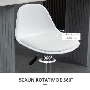 Set 2 Scaune Bar – Reglabile, Cu Spatar si Pivotante - Img 6