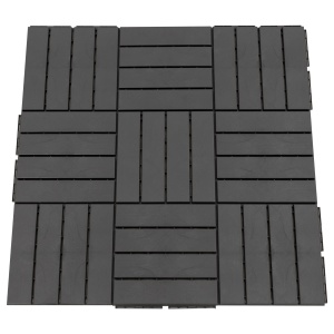 Set 9 Caramizi de Cuplat pentru Terasa 30x30x2cm, 0.81 mq, Negru - Img 1