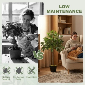 Set de 2 Arbori de Dafin in Ghiveci, Plante Artificiale din Plastic, inaltime 90 cm, pentru Interior si Exterior - Img 5