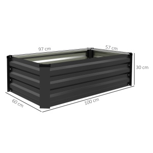 Set de 2 Paturi Galvanizate Inaltate pentru Gradina - Img 3