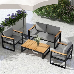 Set din 4 piese de mobilier pentru gradina cu canapea pe - Img 2