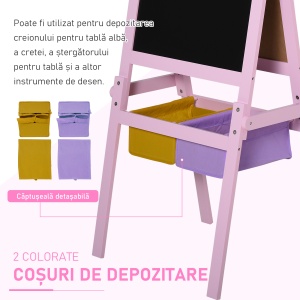 sevalet 3-in-1 pentru Copii – Tabla Alba/Neagra & Cutii - Img 5