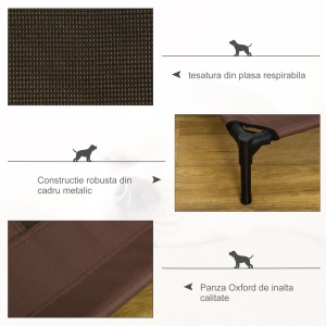 Sezlong pentru Caini Mari di Metal si Panza Oxford Transpiranta - Img 6