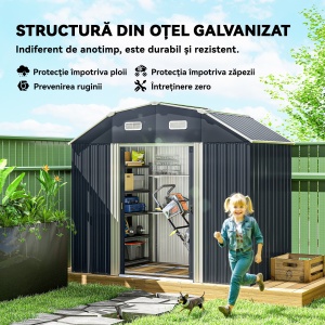 sopron Depozitare 8×4 ft – Exterior pentru Unelte & Accesorii - Img 3