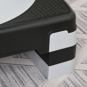 Stepper pentru aerobica reglabil in inaltime 10-15-20 cm, anti-alunecare, Negru si Gri - Img 9