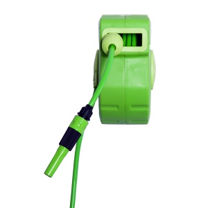 Tambur cu Furtun Retractabil Automat, Pivotant la 180°, 35,5x11,5x27,5 cm, Verde - Img 9