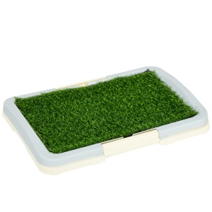 Toaletă pentru Câini 3 Straturi cu Gazon, Grilă și Tavă 46,5x34x5,5 cm - Img 1