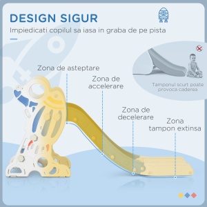 Tobogan Copii 18-36 Luni – Tema Spatiala cu Trepte Antiderapante - Img 4