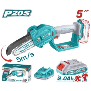 TOTAL - FIERASTRAU ELECTRIC PENTRU CRENGI - 5"(13cm) - 20V (INCLUDE ACUMULATOR SI INCARCATOR)