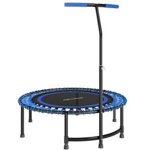 Trambulină Fitness Ø114cm cu Mâner Reglabil 5 Poziții Capacitate 200kg Albastru