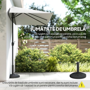 Umbrar de Perete Semicircular cu Deschidere cu Manivela - Img 4