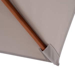 Umbrela de Gradina Reglabila Design Modern di Lemn 2x1.5m, Gri - Img 8