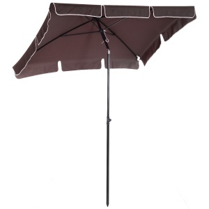 Umbrela Parasolarar dreptunghiulara pentru Gradina 200 × 125 × 235cm Maro - Img 1