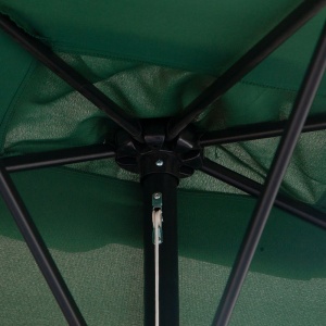 Umbrelă Semicirculară de Perete cu Deschidere cu Manivelă şi Orificii de Ventilaţie, 230x130x245 cm, Verde - Img 8