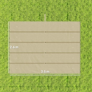 Acoperiș de Schimb pentru Pergolă cu 10 Orificii de Drenaj, Permeabil, 4x3 m, Bej - Img 3