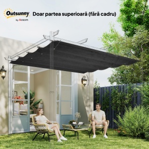 Acoperis Retractabil Pergola UV30+ Gri Inchis - Img 7