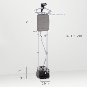 Aparat de Călcat Vertical cu Aburi, Fier de Călcat de 2L, Putere 1950W cu 2 Tije Portabil, 35x25x23cm - Img 3