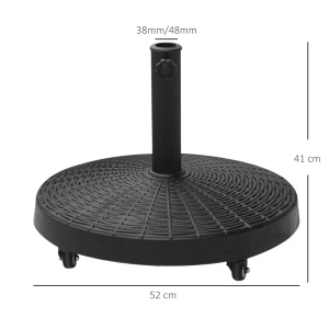 Baza Umbrela 38‑48 mm Negru Rasina+Otel 52×41 cm - Img 3