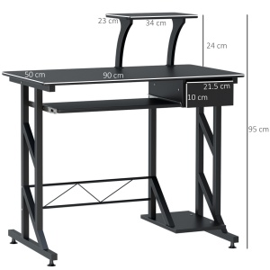birou calculator, cu suport glisant,90x50x95 cm - Img 3