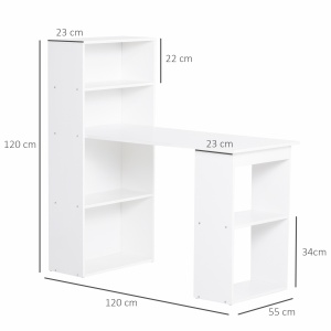 birou modern cu biblioteca 120x55x120cm - Img 3