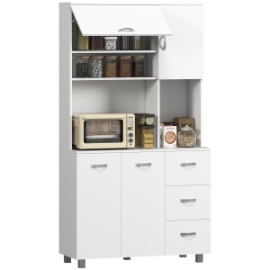 Bufet inaltat Bucatarie 100×39 cm – Rafturi, Sertare & Spatiu Microunde - Img 1