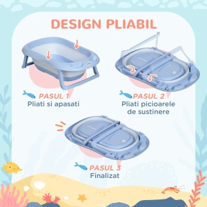 Cadita Pliabila pentru Copii 0-6 Ani – Cu Perna & Spatii de Depozitare - Img 4
