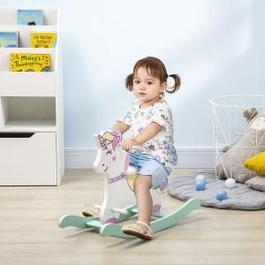Cal balansoar pentru copii mici, plimbare cu unicorn pentru 1-3 ani, jucarie pentru bebelusi, cadou pentru fete si baieti - Img 2