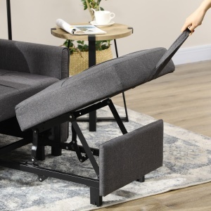 Canapea Extensibila 3-in-1 – Pat, Fotoliu & sezlong Cu Spatar Reglabil - Img 9