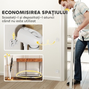 Cancel pentru câini mici extensibil 0-144 cm și retractabil cu blocare automată, Alb - Img 6