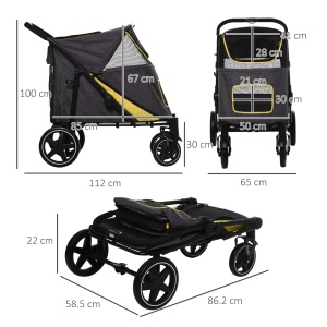 Carucior Animale – Roti Universale & Amortizor pentru Confort - Img 3