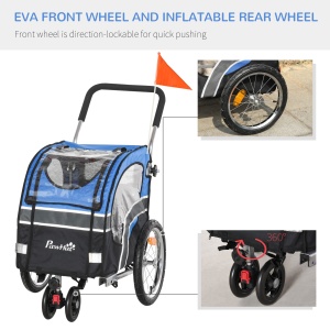 carucior caini, prindere bicicleta,130x58x94cm, albastru - Img 5