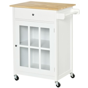 carucior de bucatarie, multifunctional, 67x48x86.5cm, alb - Img 1