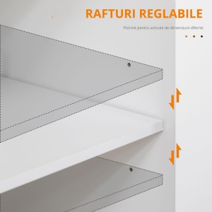 Carut Bucatarie 109×40×89 cm – Blat Lemn, Roti & Spatiu Depozitare - Img 6