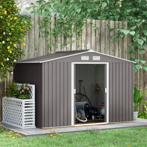 Casuta Gradina Gri 277×191×192 cm – Din Lamiera de Fier - Img 2