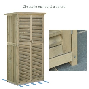Casuta Lemn Brad – 4 Compartimente, Depozit Gradina - Img 4
