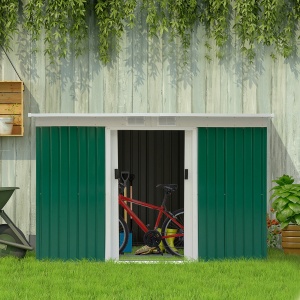 casuta pentru unelte gradina, 277x130x173cm, verde - Img 2