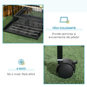 Colivie Pasari 140 cm cu Roti si Accesorii - Img 6