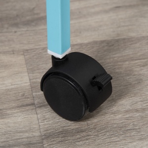 Colivie pentru Pasari 2 in 1 Voliera pentru Interior cu 4 Roti Pivotante, Tavi Detasabile si Recipiente din plastic, 51,5x50x140cm, Albastra - Img 9