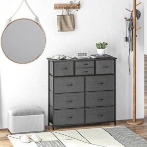 Comoda cu Sertare pentru Dormitor, Negru - Img 2