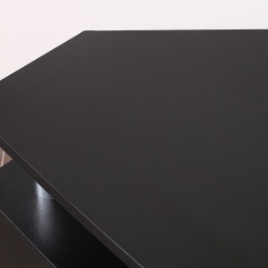 Comoda TV cu 2 compartimente inchise raft blat benzi antiderapante negru - Img 7