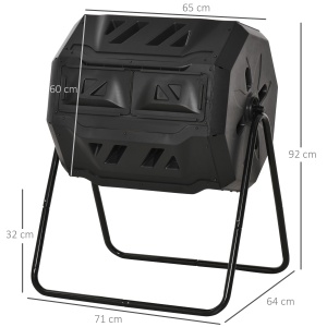 Compostor Gradina & Balcon 71×65×96 cm – Tambur Rotativ pentru Deseuri - Img 3