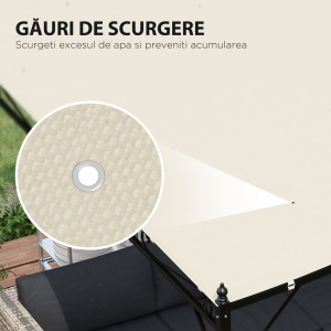 Copertina de rezerva pentru pergola 2,5 x 3(m), Bej - Img 5