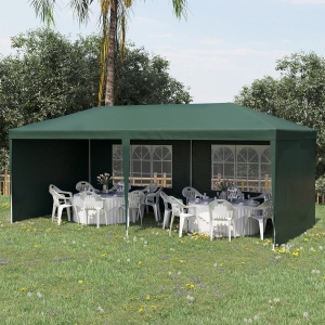 Cort de Grădină cu Orificii de Drenaj, Pereți Detașabili și Ferestre, 6x3 m, Verde - Img 2