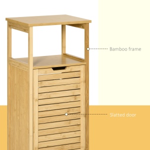 cos de rufe din bambus, 40x30x86.5 cm, lemn natural - Img 5