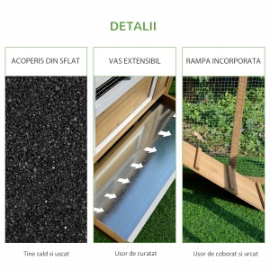 Cotet Gaini 200×80×105 cm – Cuibar, Zona Alergat & Tava Detasabila - Img 7