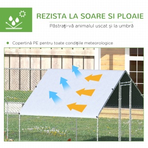 Cotet Gaini Exterior – Cadru Zincat cu Plasa & Acoperis - Img 4