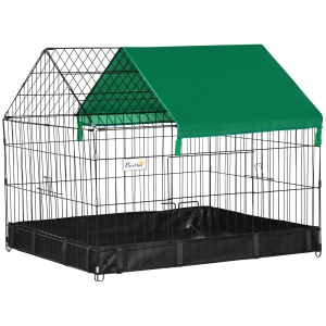 Cusca pentru Iepuri, Porcelusi de Guinea si Rozatoare, Cusca pentru Animale din Metal si Tesatura Oxford, 90x75x75cm - Img 1