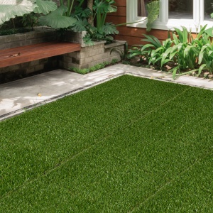 Dale pentru Gradina cu Iarba Sintetica 30x30cm 10 Bucati, Gazon Artificial Realist, Verde - Img 2