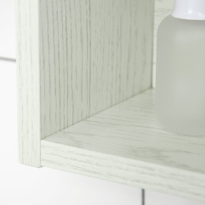 Dulap cu oglinda cu raft reglabil, MDF Sticla 90x15x75cm, Alb - Img 8