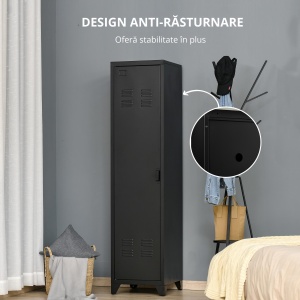 Dulap Metalic – Stil Industrial cu 1 Usa, Design Vintage - Img 7